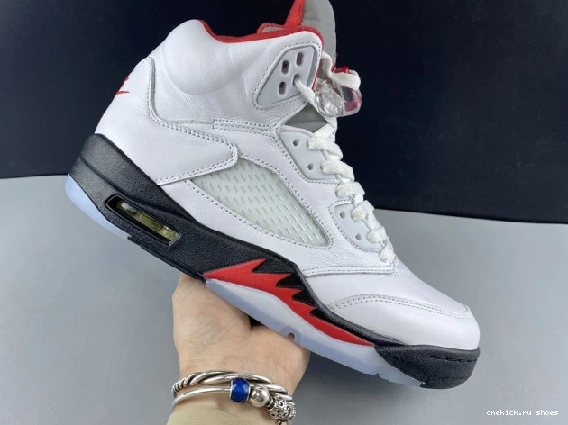 Rep Silver DA1911-102 Retro (2020) Tongue Jordan Red Fire 5 Air 0726